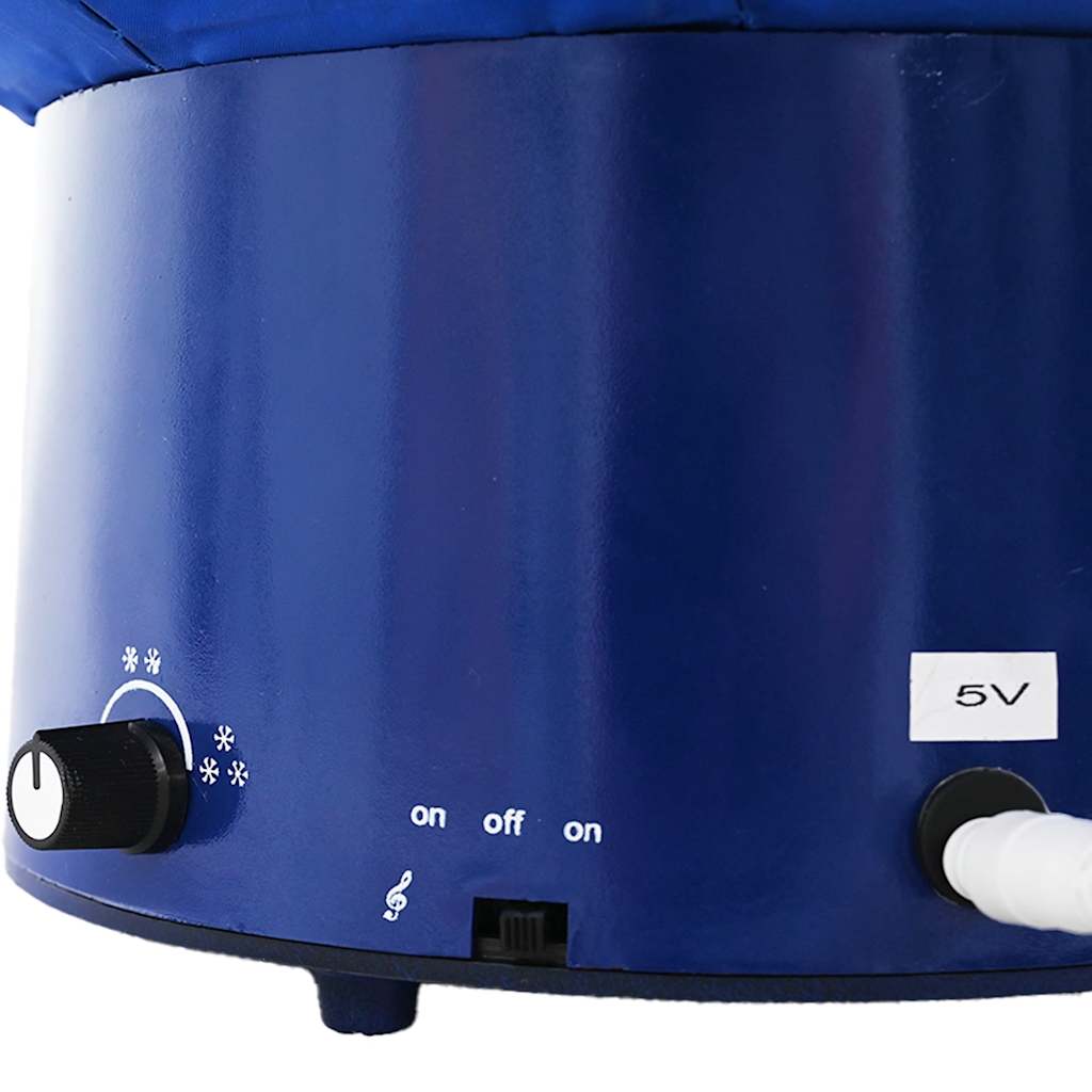 Kerstboom sneeuwend met paraplubasis 75 cm PVC blauw