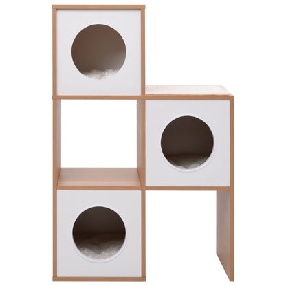 Cat apartment with sisal scratching mat 100 cm