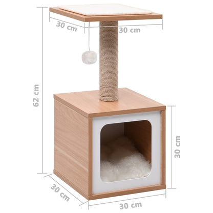 Cat scratching post with sisal scratching mat 62 cm