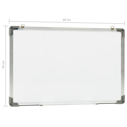 Whiteboard magnetic 60x40 cm steel white