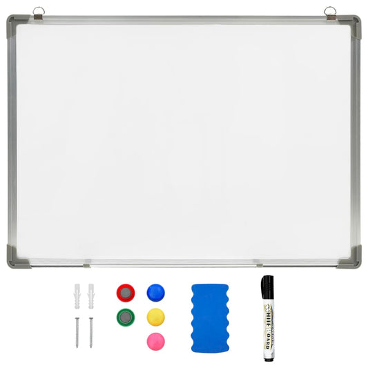 Whiteboard magnetic 70x50 cm steel white