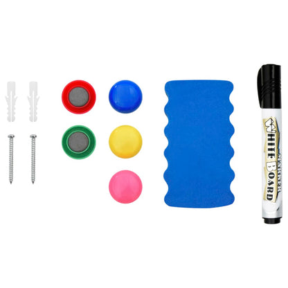 Whiteboard magnetic 70x50 cm steel white