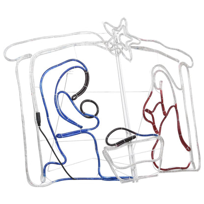 Kerstdecoratie kerststal 240 LED's 116x41x87 cm