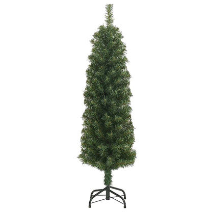 Kunstkerstboom met standaard smal 150 cm PVC groen