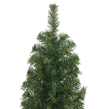Kunstkerstboom met standaard smal 180 cm PVC groen
