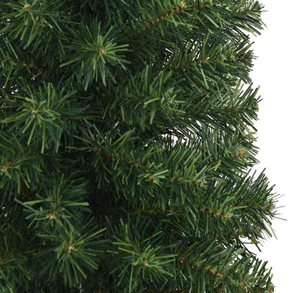 Kunstkerstboom met standaard smal 240 cm PVC groen