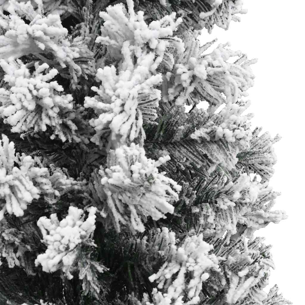 Kunstkerstboom met sneeuw smal 240 cm PVC groen
