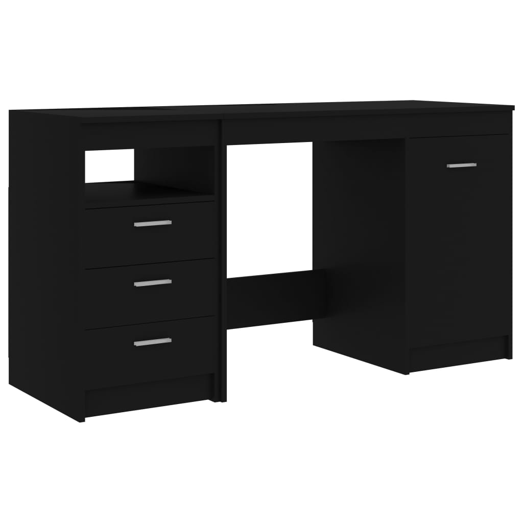 Desk 140x50x76 cm chipboard black