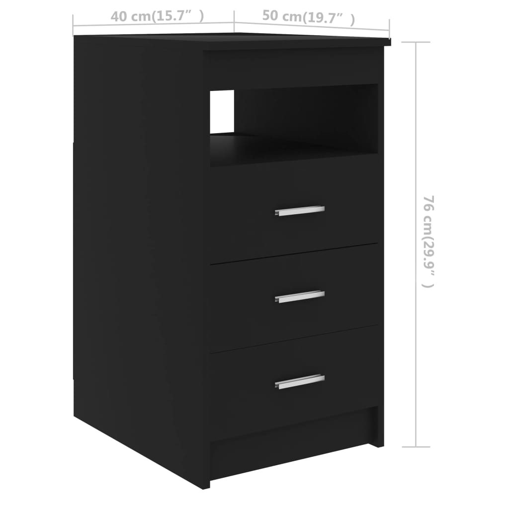Desk 140x50x76 cm chipboard black