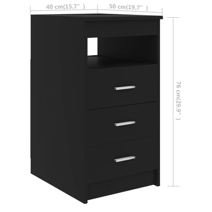 Desk 140x50x76 cm chipboard black