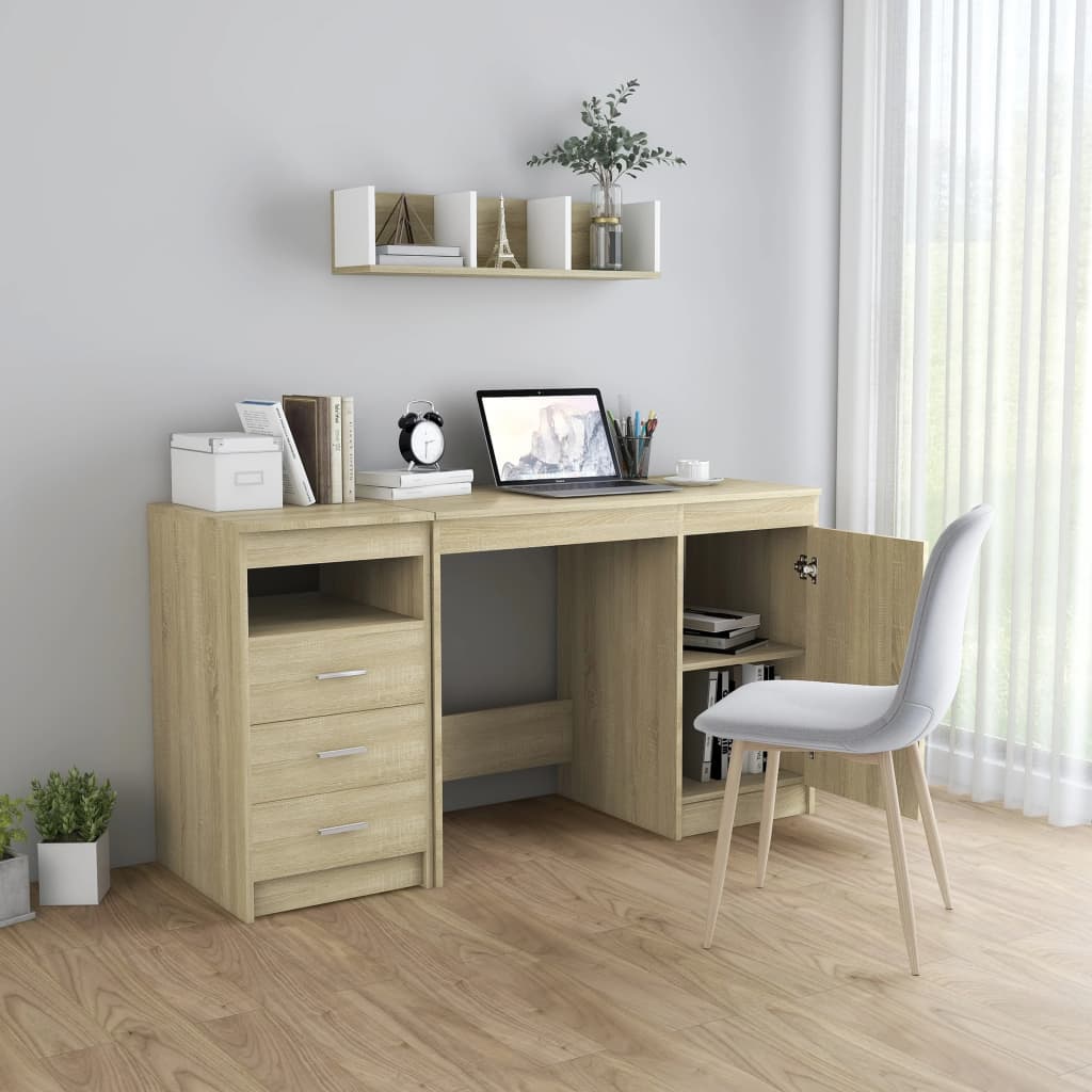Desk 140x50x76 cm chipboard sonoma oak color
