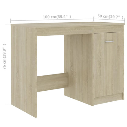 Desk 140x50x76 cm chipboard sonoma oak color