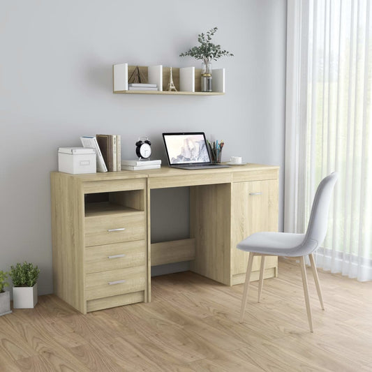 Desk 140x50x76 cm chipboard sonoma oak color