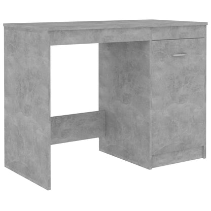 Bureau 140x50x76 cm bewerkt hout betongrijs