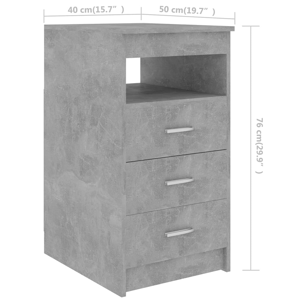 Bureau 140x50x76 cm bewerkt hout betongrijs