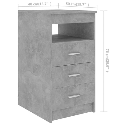 Bureau 140x50x76 cm bewerkt hout betongrijs
