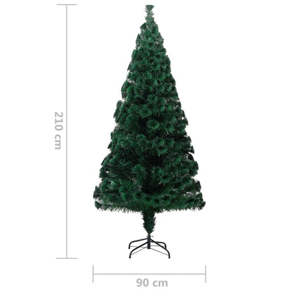 Kunstkerstboom met standaard 210 cm glasvezel groen