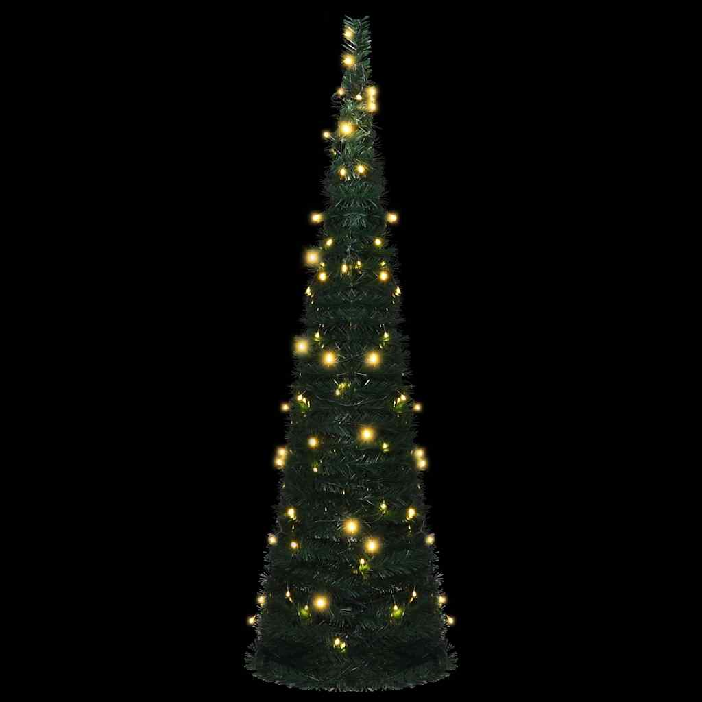 Kunstkerstboom met verlichting pop-up 150 cm groen