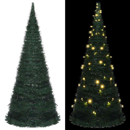 Kunstkerstboom met verlichting pop-up 210 cm groen