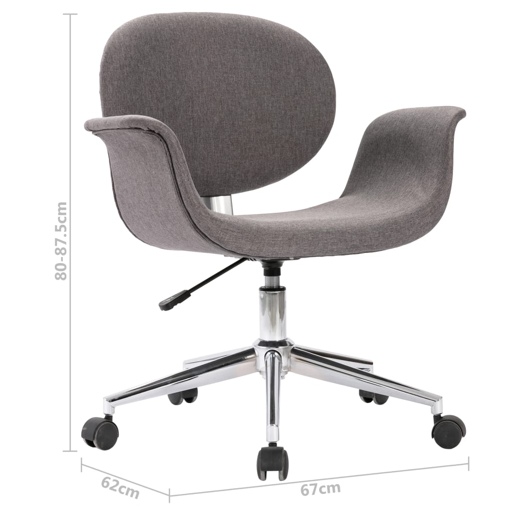 Office chair swivel fabric grey