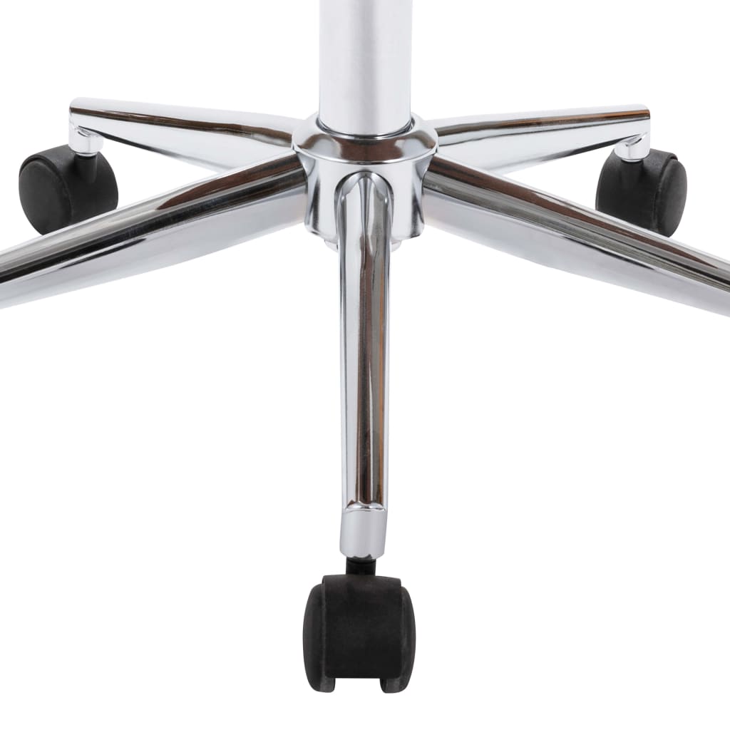 Office chair swivel bent wood and imitation leather white