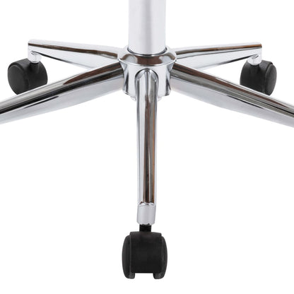 Office chair swivel bent wood and imitation leather white