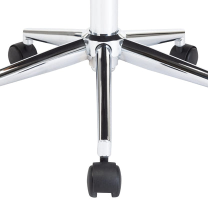 Kantoorstoel draaibaar gebogen hout en kunstleer zwart