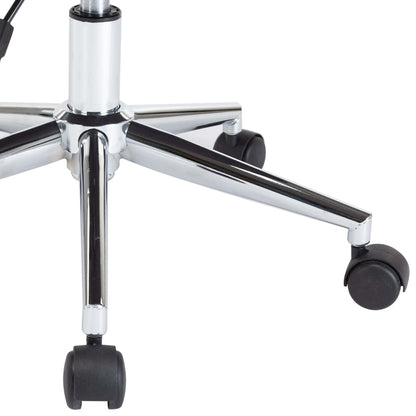 Office chair swivel bent wood and imitation leather cream