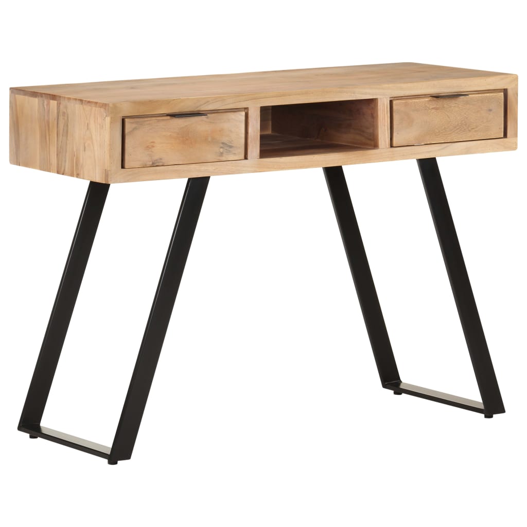 Bureau met natuurlijke randen 107x45x79 cm massief acaciahout