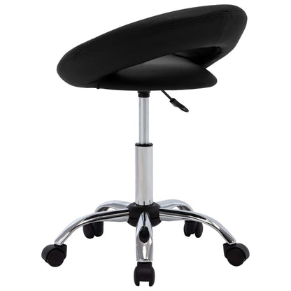 Work chair rolling artificial leather black