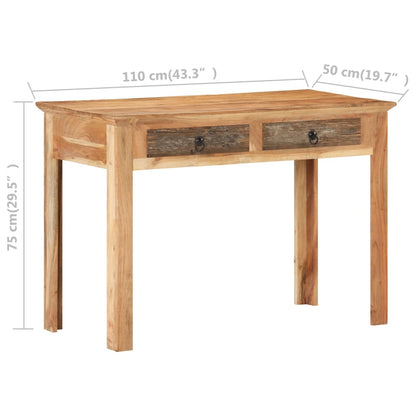 Desk 110x50x75 cm solid recycled wood