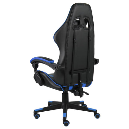 Racing seat artificial leather black and blue