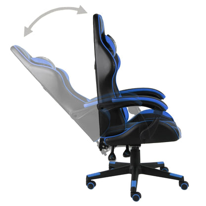Racing seat artificial leather black and blue