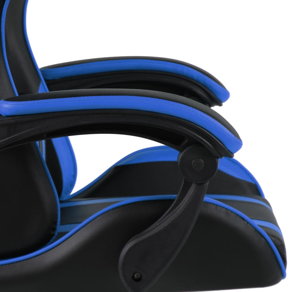Racing seat artificial leather black and blue