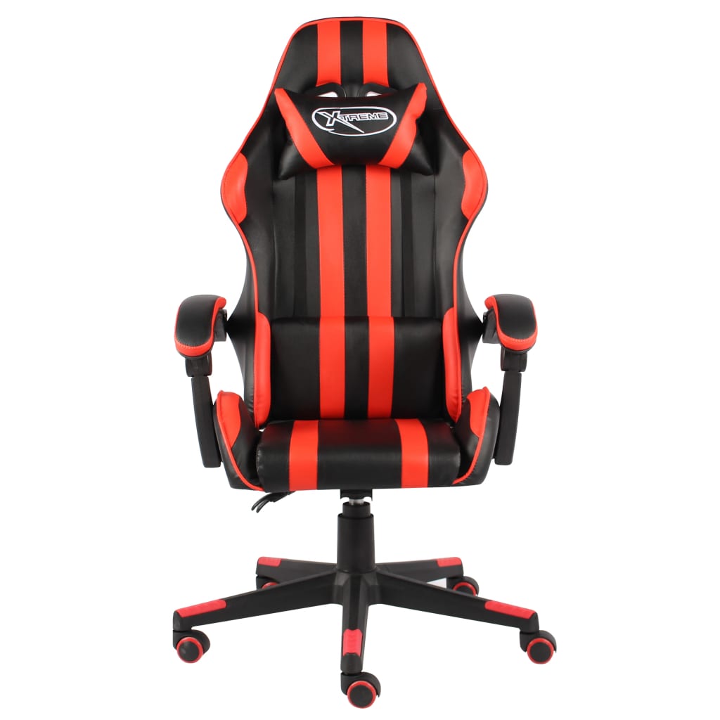 Racing seat artificial leather black and red