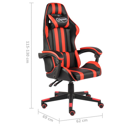 Racing seat artificial leather black and red