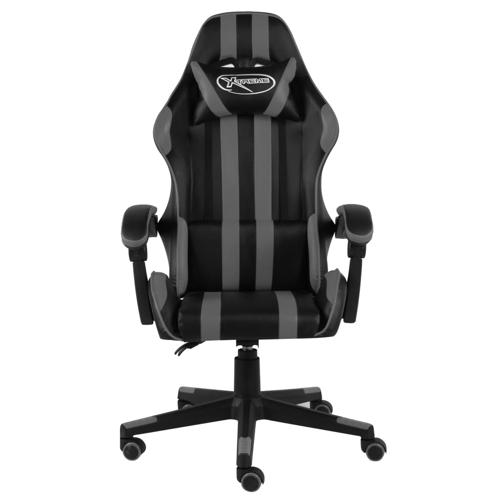 Racing seat artificial leather black and gray