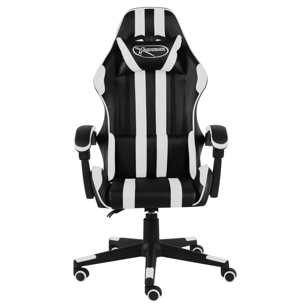 Racing seat artificial leather black and white