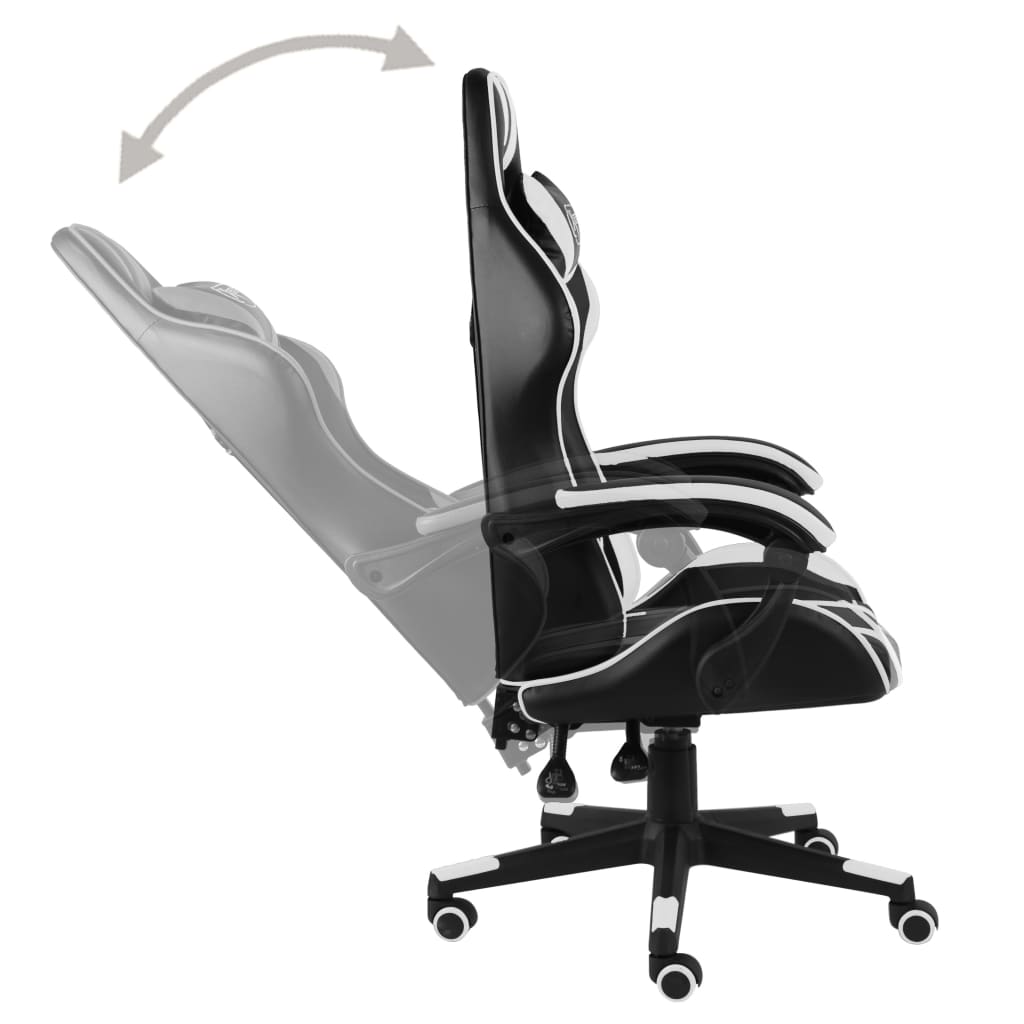 Racing seat artificial leather black and white
