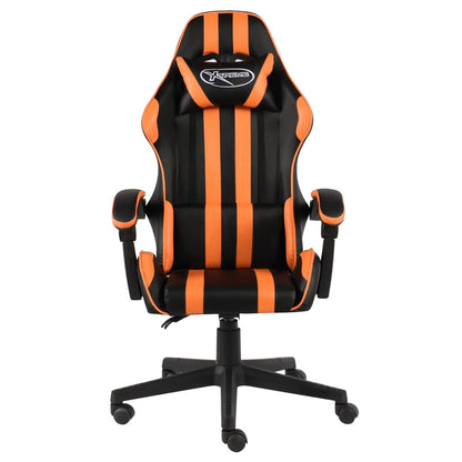 Racing seat artificial leather black and orange