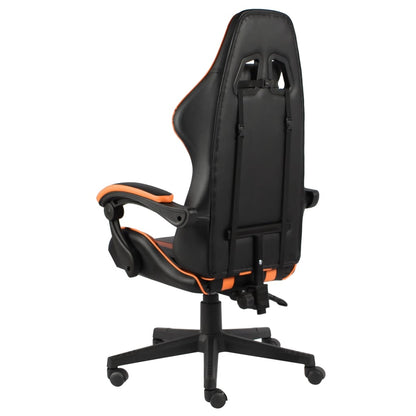 Racing seat artificial leather black and orange