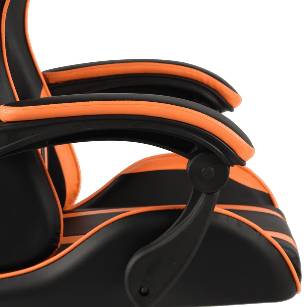 Racing seat artificial leather black and orange