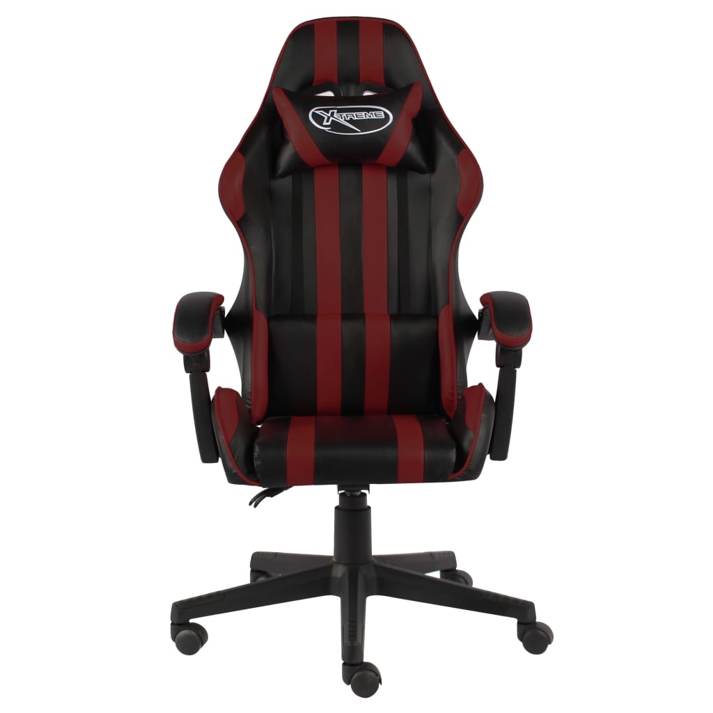 Racing seat artificial leather black and wine red