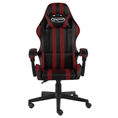Racing seat artificial leather black and wine red