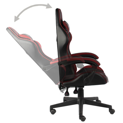 Racing seat artificial leather black and wine red