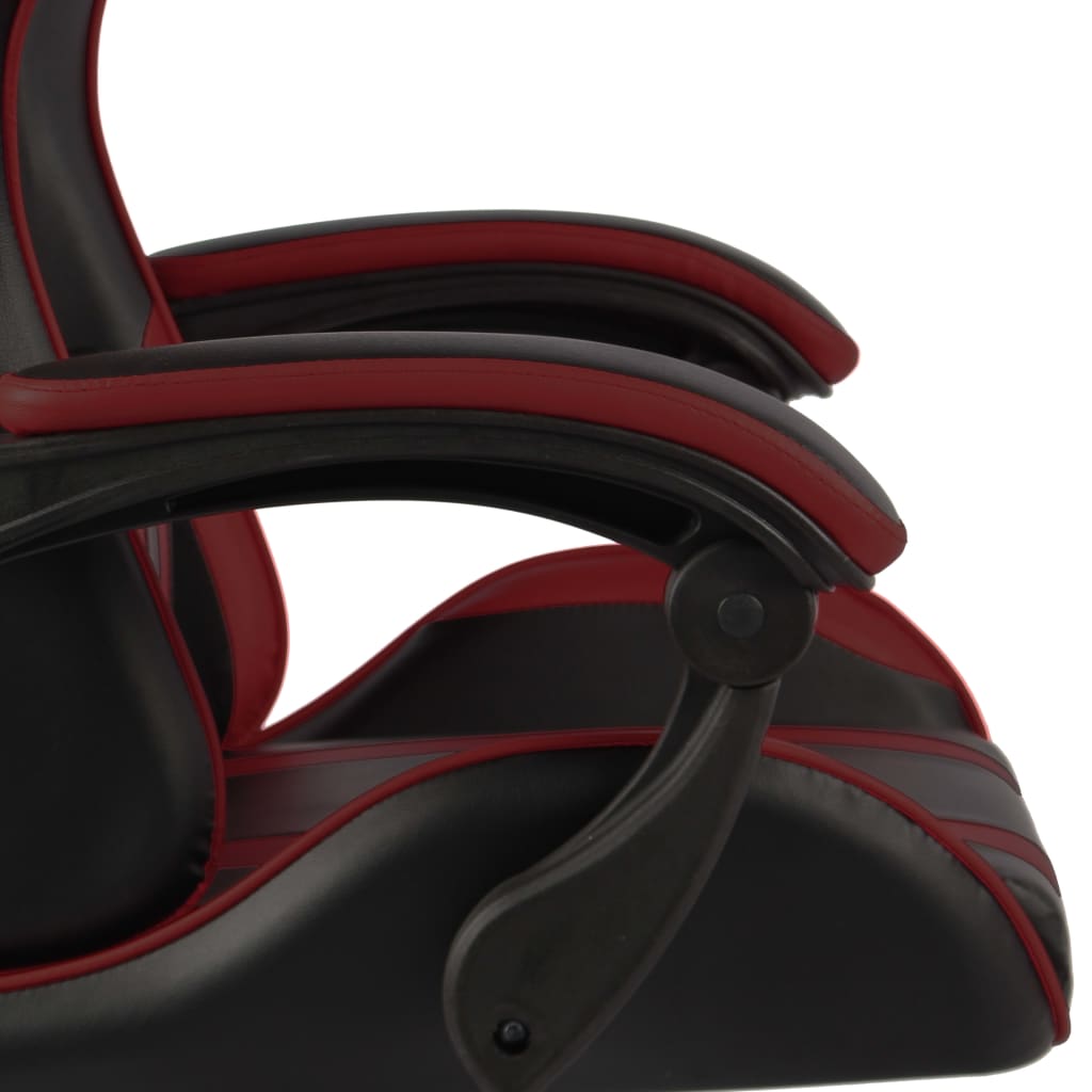 Racing seat artificial leather black and wine red