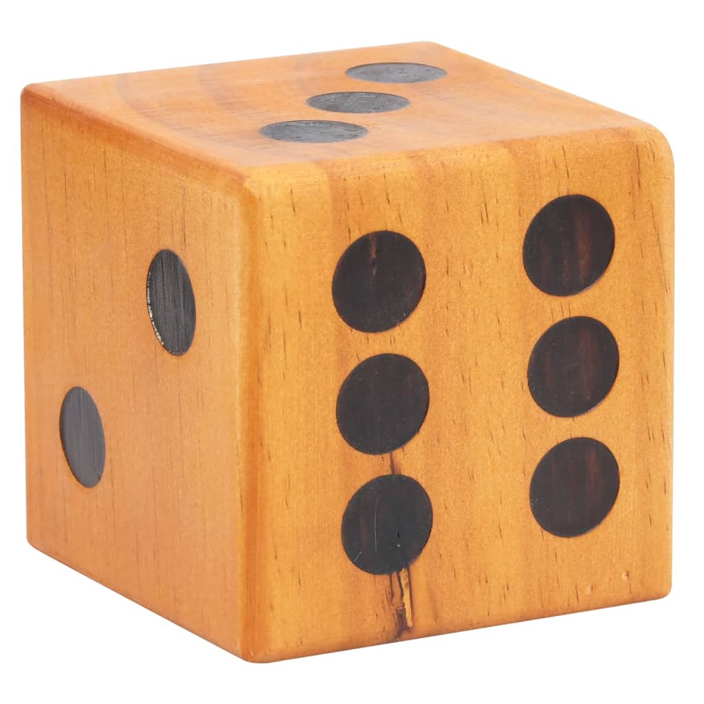 6 Piece Dice Set Mega Solid Pine Wood
