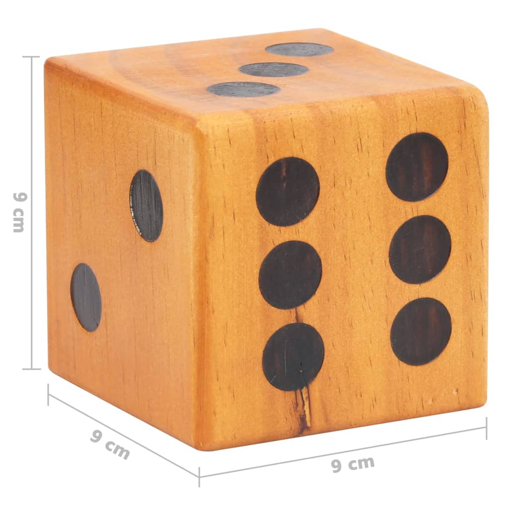 6 Piece Dice Set Mega Solid Pine Wood