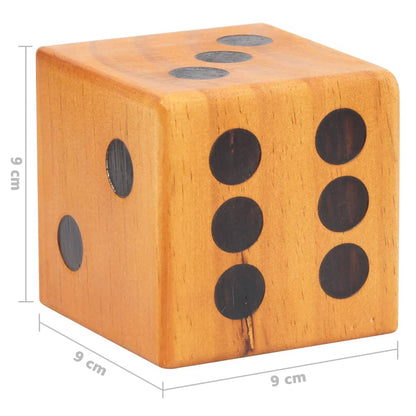 6 Piece Dice Set Mega Solid Pine Wood