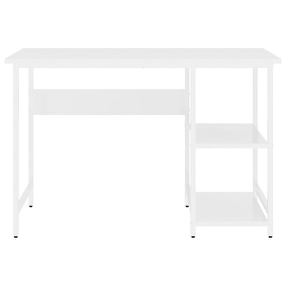 Computer desk 105x55x72 cm MDF and metal white